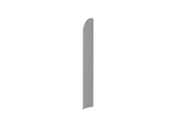 Zijpaneel 1900mm Dikte 20mm V. Basisveld Zonder Achterwand Lichtgrijs