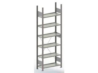 Inhaakstelling Basisveld 1850x806x336mm 6legborden 80kg Verzinkt - 2