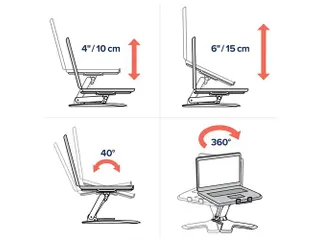 Laptopstandaard in Hoogte verstelbaar Neo-Flex Zwart - 5