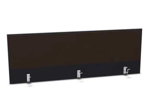 opzetpaneel,v. bureau,aanbouw achter,B 1600mm,CC-zwart,BN2036-bruin