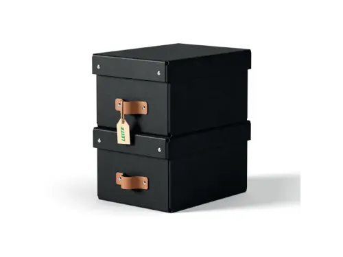 Leitz Puro Opbergdoos met deksel klein 7L set van 2 zwart