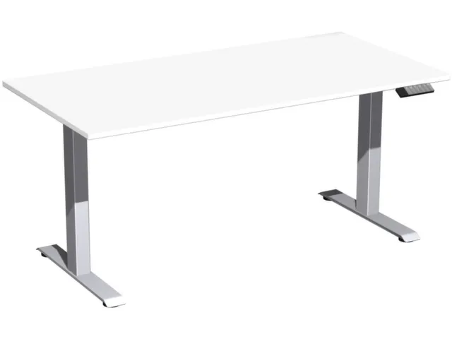 Elektrisch ihv bureau,HxBxD 630-1280x1600x800mm,blad wit