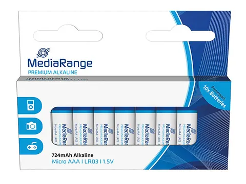 Mediarange Micro Batterijen 10-Pack Lr03 Alkaline Aaa 1,5V