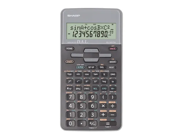 Calculator Sharp-EL531THGY zwart-grijs wetenschappelijk