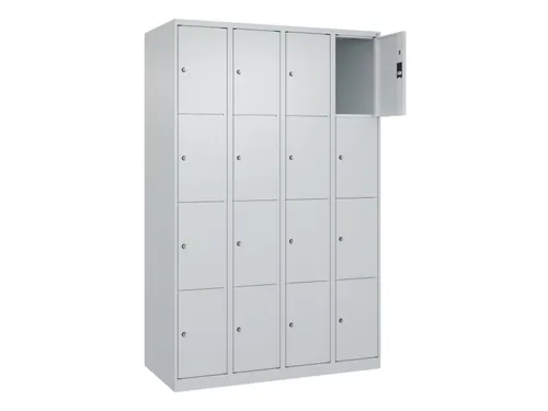 lockerkast,HxBxD 1850x1200x500mm,4x4vakken,vak B 300mm,cil.-slot