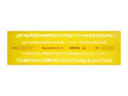 Lettersjabloon Aristo duo-combi 3,5/5 mm recht