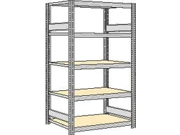 magazijnstelling,grondveld,HxBxD 2000x1341x600mm,vakl. 250kg