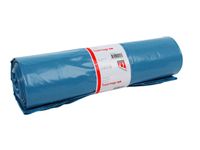 Afvalzak Quantore LDPE T70 240L blauw extra stevig 65/25x140cm 10 stuk