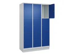 lockerkast,HxBxD 1950x1200x500mm,3x3vakken,vak B 400mm,cil.-slot