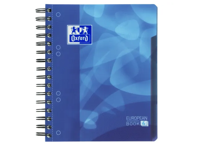 Projectboek Oxford A5+ Scribzee 6-gaats Lijn 120vel Blauw