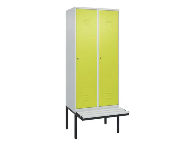 locker met bank,HxBxD 2120x800x815mm,2vak,vak B 400mm,cil.-slot
