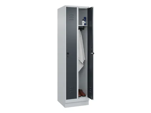 locker,HxBxD 1950x500x500mm,2vak,vak B 250mm,draaigrendel,sokkel