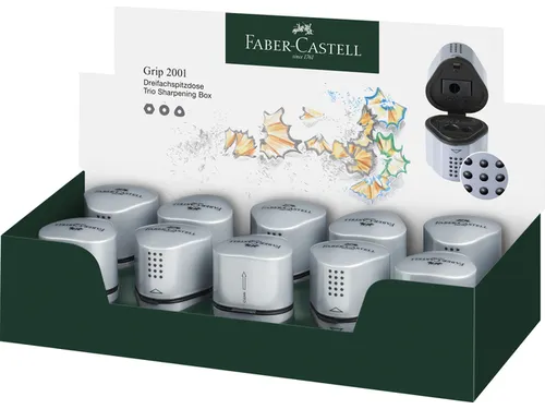 Puntenslijper Faber-Castell 2001 trio grip zilver