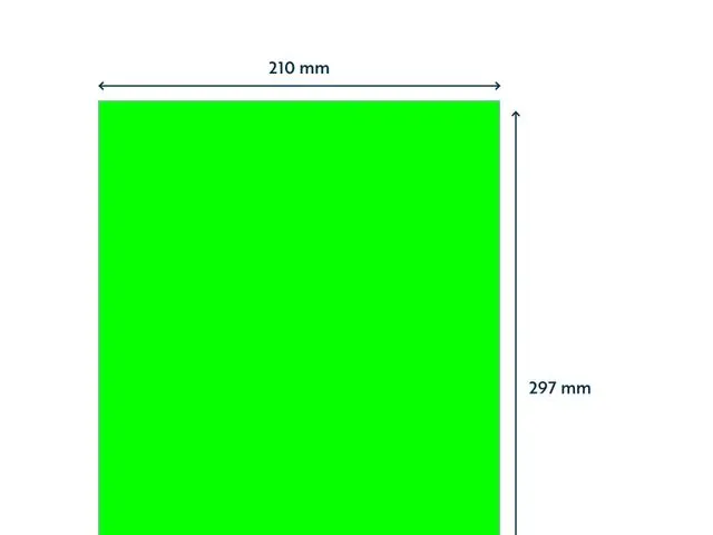 Gekleurde Etiketten 210x297mm A4 Fluor Groen 42124