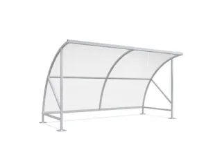 overdekte fietsenstalling,HxBxD 2290x4130x2180mm,dak polycarbonaat - 2