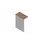 vitrinekast HxBxD 1232x900x450mm 2xhouten vloer 3 OH wit noten