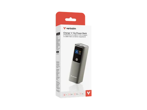 Verbatim 32269 Charge'n'Go 27000mAh Power Bank