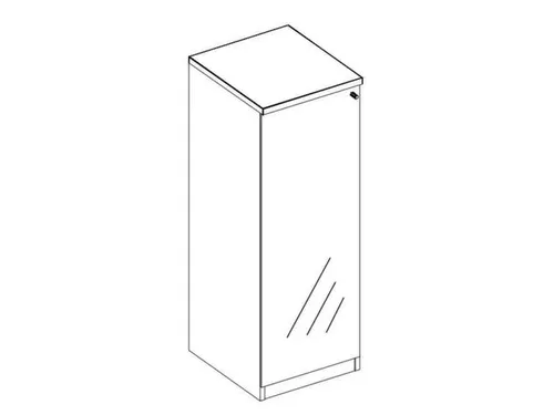 vitrinekast,HxBxD 1545x400x445mm,3xhouten vloer,4 OH,MP-lichtgrijs