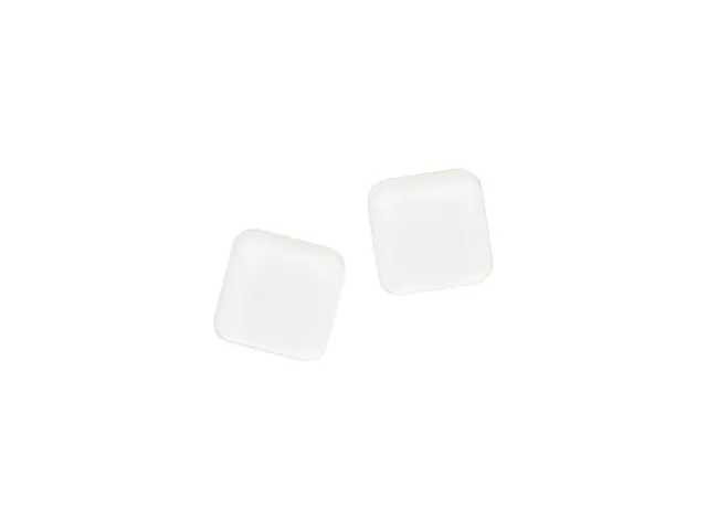 Magneten Naga 25x25mm vierkantacrylic set a 2st. Pure White extra ster