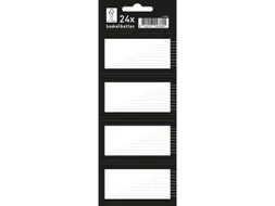 Boeketiket Kangaro 24 etiketten 6 vellen van 4 stuks zwart
