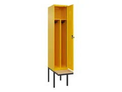 locker met bank,voor scheiding van kleding,HxBxD 2120x400x815mm,1vak