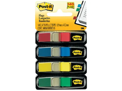 Indextabs 3M Post-it 6834 11,9x43,1mm assorti