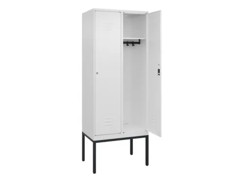locker,HxBxD 2120x800x500mm,2vak,vak B 400mm,cil.-slot,voetonderstel