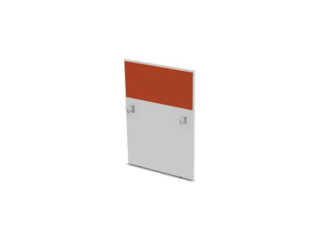 baliepaneel,v. bureau,aanbouw rechts,B 800mm,Bl-wit,BN3012-oranje