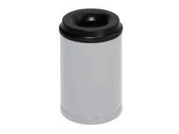 prullenmand zelfblussend 15 liter HxØ 370x250mm kop zwart grijs