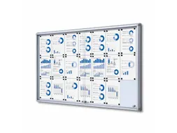 Vitrinekast Mededelingenbord 21x A4 met schuifdeuren