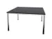 vergadertafel HxBxD 74x140x140cm vierkant 4voeten verchroomd CC-zwart