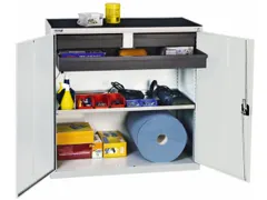 Gereedschapskast 1000x1000x513mm 2legborden 3laden Ral7035