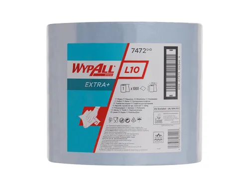 Poetsrol WypAll L10 EXTRA 1-laags 23,5cmx380m 1000vel blauw 7472