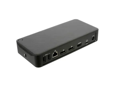 Targus DOCK460EUZ, Bedraad, USB4, 100 W, 3,5 mm, 2500 Mbit/s, Zwart