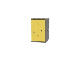 Kunststof locker,HxBxD 610x385x470mm,1vakken,draaigrendel,romp grijs - 1