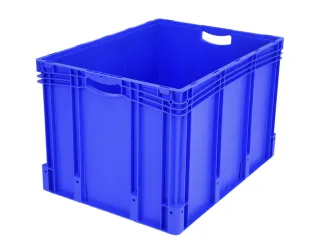Euronorm Stapelkrat Pp 520x800x600mm 217l Standaardbodem 60kg Blauw - 1