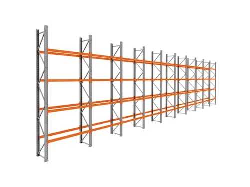 palletstelling,basis+9xaanbouw,HxBxD 4620x19350x750mm,vakl. 3000kg