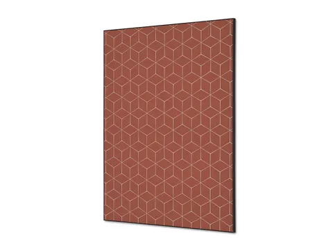 Wanddecoratie Textiel Set A1 Hexagon Roest bruin