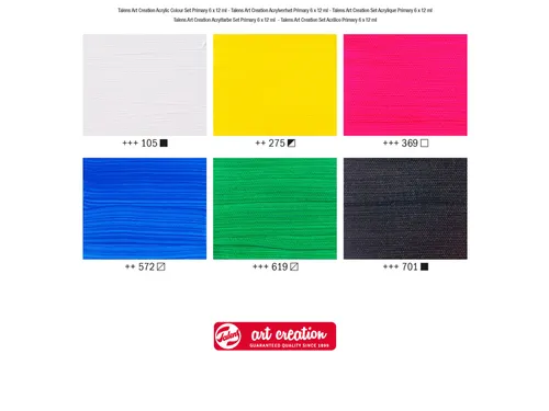Acrylverf Talens Art Creation Primary assorti 6 tubes à 12ml