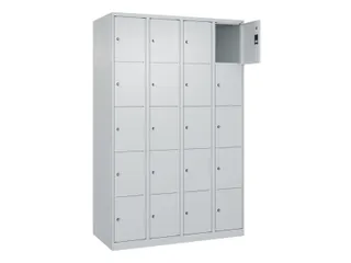 lockerkast,HxBxD 1850x1200x500mm,4x5vakken,vak B 300mm,cil.-slot - 1