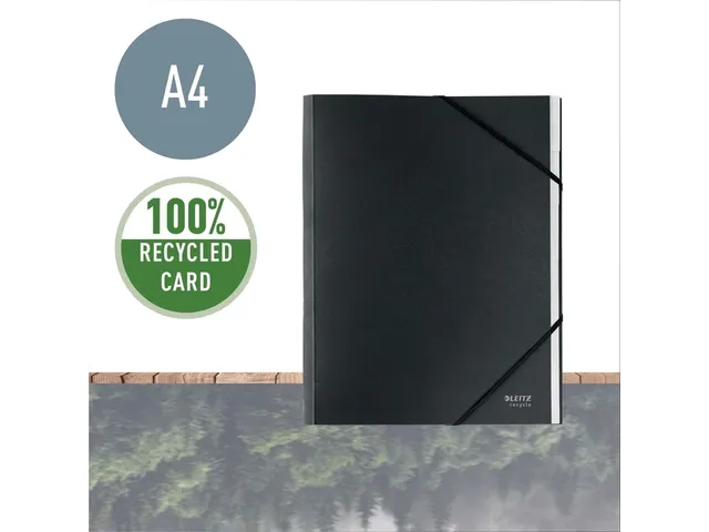 Sorteermap Leitz Recycle 6 tabs karton zwart
