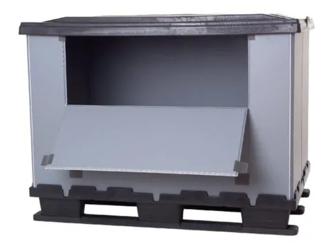 Pallet-Vouwkrat Hxlxb 800X1200X930Mm Kunststof Met Laadklep 9Poten