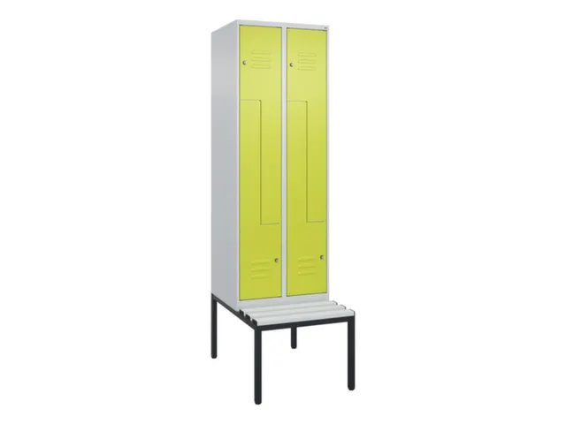 Z-garderobekast,HxBxD 2120x600x815mm,2vak,vak B 300mm,cil.-slot