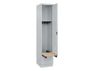 locker met bank,HxBxD 1950x400x815mm,1vak,vak B 400mm,cilinderslot - 1