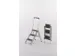 Veiligheids-vouwtrap Aluminium Platform 3treden H 690mm Kunststof Laag