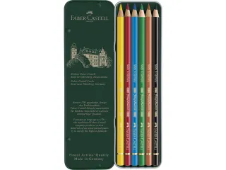 Kleurpotlood Faber-Castell Polychromos blik 6 stuks basiskleuren - 4