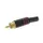 Mannelijke Rca Plug Vergulde Stekker Zwarte Metalen Behuizing Rood