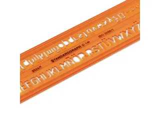 Lettersjabloon Standardgraph H-profiel middelschrift type B 7mm - 3