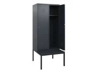 locker met bank,HxBxD 1950x800x815mm,2vak,vak B 400mm,cil.-slot - 2