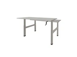 Dextro Slinger Duo zit/sta Bureau 140cm frame Alu blad Lichtgrijs
